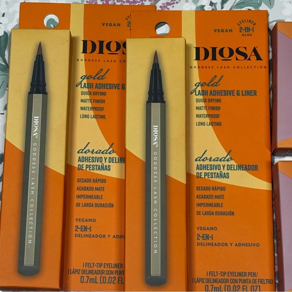 Diosa Magnetic Lashes & Gold Liner/Adhesive bundle Of 4 Items